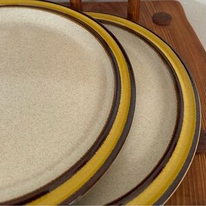 Set of 2 Yamaka Stoneware Suncraft Japan Dinner Plate Vintage Retro